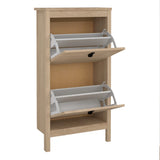 Barcelona Shoe Cabinet 2 Flip Down Doors in Jackson Hickory Oak