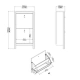 Barcelona Shoe Cabinet 2 Flip Down Doors in Cashmere