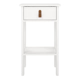 Barcelona Bedside Table with 1 Drawer in White