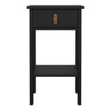 Barcelona Bedside Table with 1 Drawer, in Matt Black