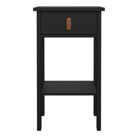 Barcelona Bedside Table with 1 Drawer, in Matt Black