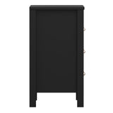 Barcelona Bedside Table 3 drawers in Matt Black
