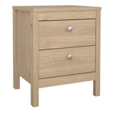 Madrid Bedside Table 2 drawers in Jackson Hickory Oak