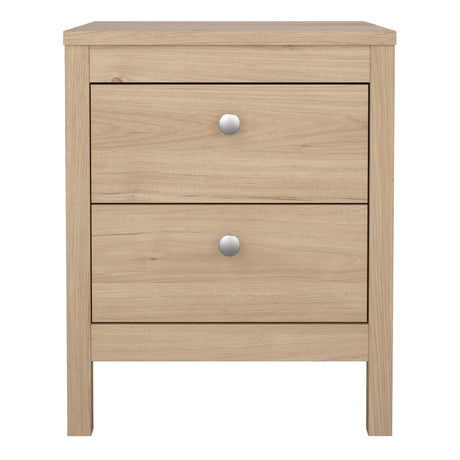 Madrid Bedside Table 2 drawers in Jackson Hickory Oak