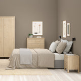 Madrid Bedside Table 2 drawers in Jackson Hickory Oak