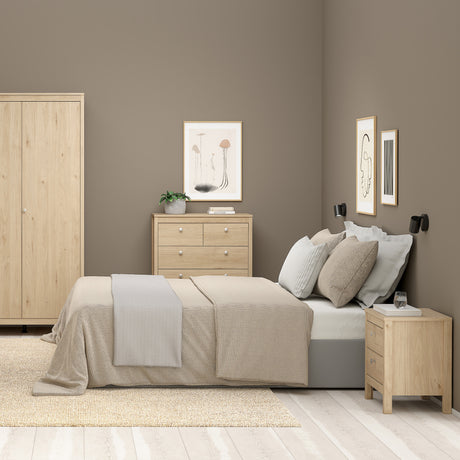 Madrid Bedside Table 2 drawers in Jackson Hickory Oak