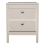 Madrid Bedside Table 2 Drawers in Cashmere