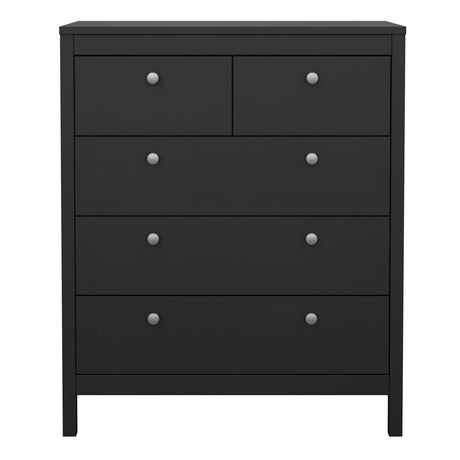 Madrid Chest 3+2 Drawers in Matt Black