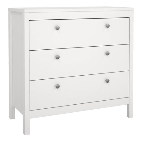 Madrid Chest 3 Drawers in White