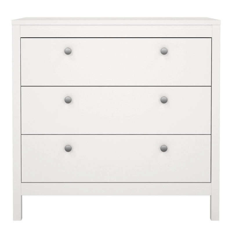 Madrid Chest 3 Drawers in White