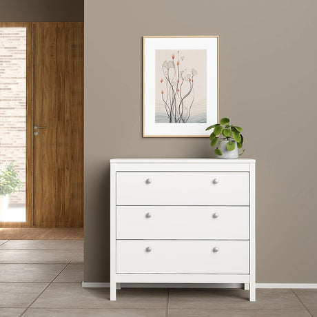 Madrid Chest 3 Drawers in White