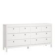 Madrid Double Dresser 4+4 Drawers in White