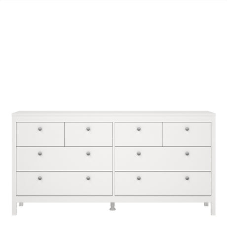 Madrid Double Dresser 4+4 Drawers in White