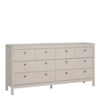 Madrid Double Dresser 4+4 Drawers in Cashmere