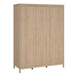 Madrid Wardrobe with 3 doors in Jackson Hickory Oak