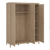 Madrid Wardrobe with 3 doors in Jackson Hickory Oak