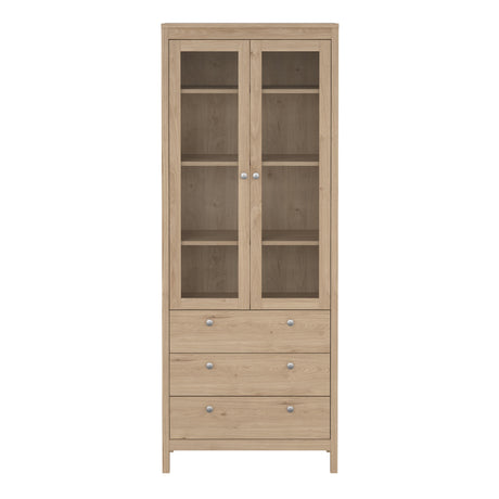 Madrid China cabinet 2 doors w/glass + 3 drawers in Jackson Hickory Oak