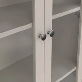 Madrid China Cabinet 2 Glass Doors with 3 Drawers in Cashmere