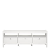 Madrid TV Unit 3 Drawers in White