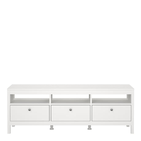 Madrid TV Unit 3 Drawers in White