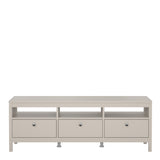 Madrid TV Unit 3 Drawers in Cashmere