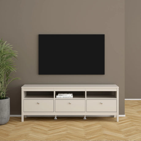 Madrid TV Unit 3 Drawers in Cashmere