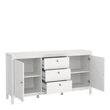 Madrid Sideboard 2 Doors + 3 Drawers in White