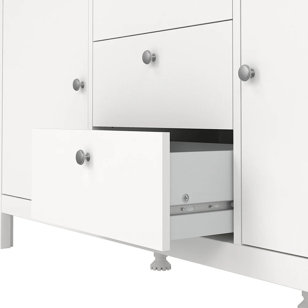Madrid Sideboard 2 Doors + 3 Drawers in White