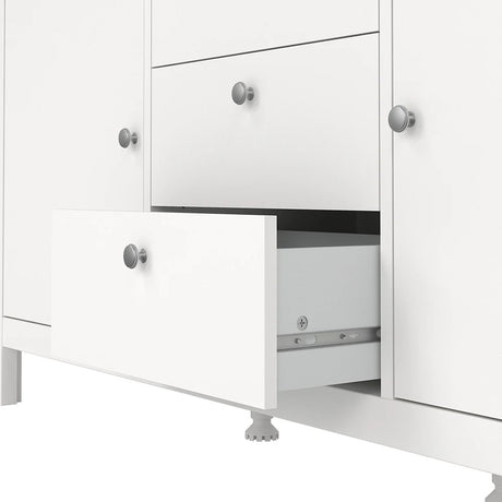 Madrid Sideboard 2 Doors + 3 Drawers in White