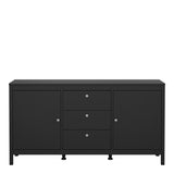 Madrid Sideboard 2 Doors + 3 Drawers in Matt Black