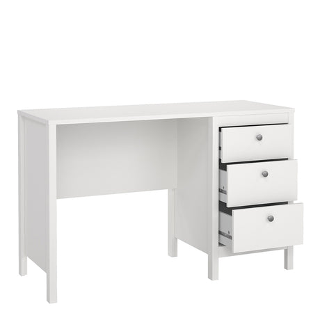 Madrid Desk 3 Drawers in White