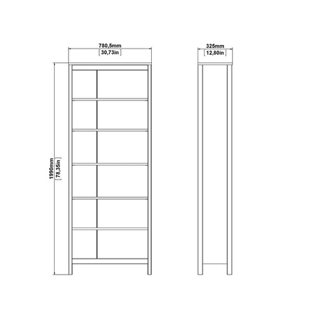 Madrid Bookcase in White