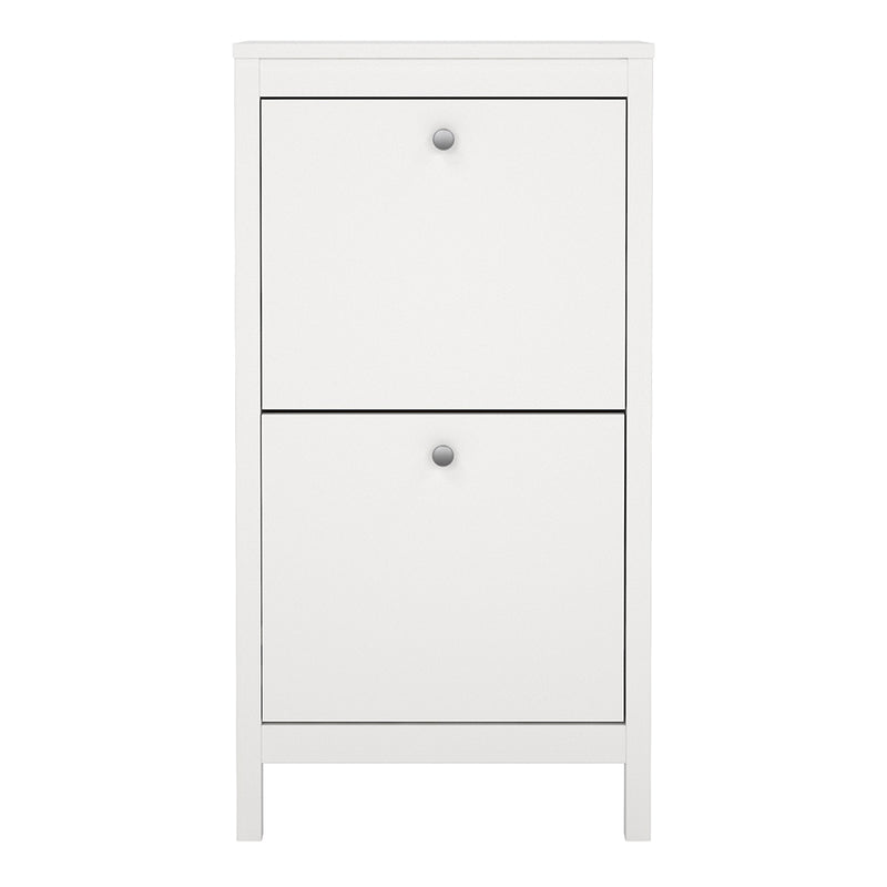 Madrid Shoe Cabinet 2 Flip Down Doors White