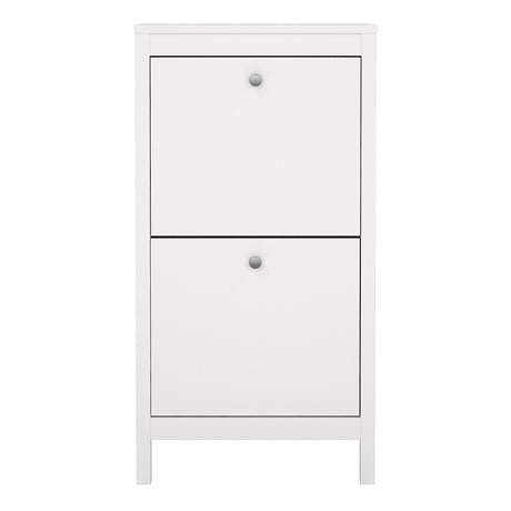 Madrid Shoe Cabinet 2 Flip Down Doors White