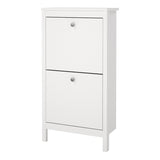 Madrid Shoe Cabinet 2 Flip Down Doors White
