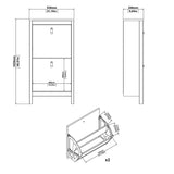 Madrid Shoe Cabinet 2 Flip Down Doors White