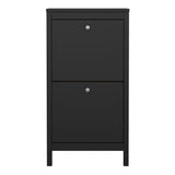 Madrid Shoe Cabinet 2 Flip Down Doors Matt Black