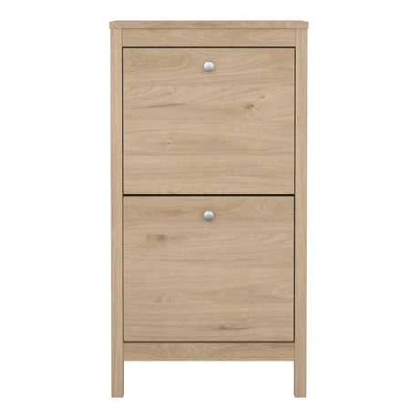 Madrid Shoe Cabinet 2 Flip Down Doors in Jackson Hickory Oak