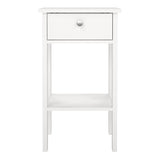 Madrid Bedside Table with 1 Drawer in White
