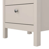 Madrid Bedside Table 3 Drawers in Cashmere