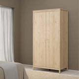 Madrid Bedroom Package 2 Drawer Bedside 5 Drawer Chest 2 Door Wardrobe in Jackson Hickory Oak