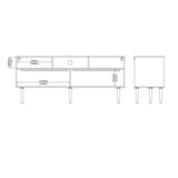 Rome TV Unit 2 Sliding Doors Oak and Matt Black