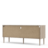 Rome TV Unit 2 Sliding Doors Oak and Matt White