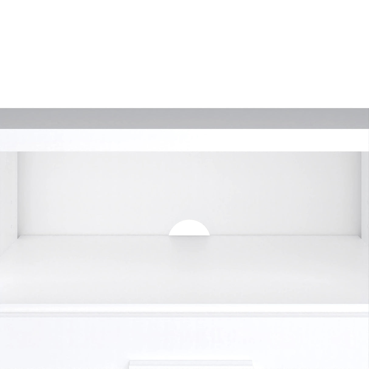 Media TV Unit with 2 Doors and 1 Drawer in White (147cm)