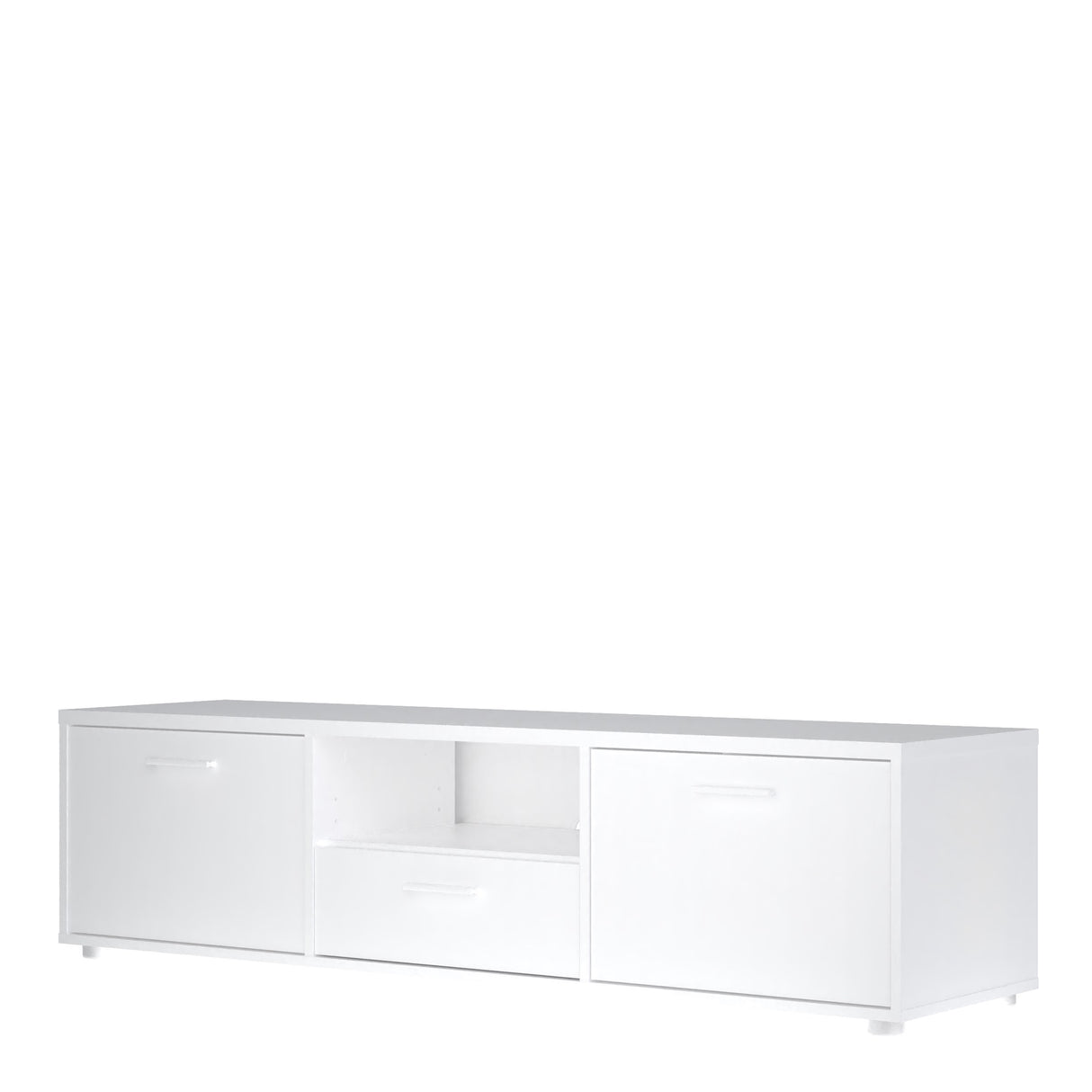 Media TV Unit with 2 Doors and 1 Drawer in White (147cm)
