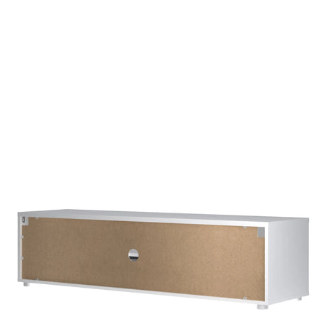 Media TV Unit with 2 Doors and 1 Drawer in White (147cm)
