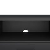 Media TV Unit with 2 Doors and 1 Drawer in Black (147cm)