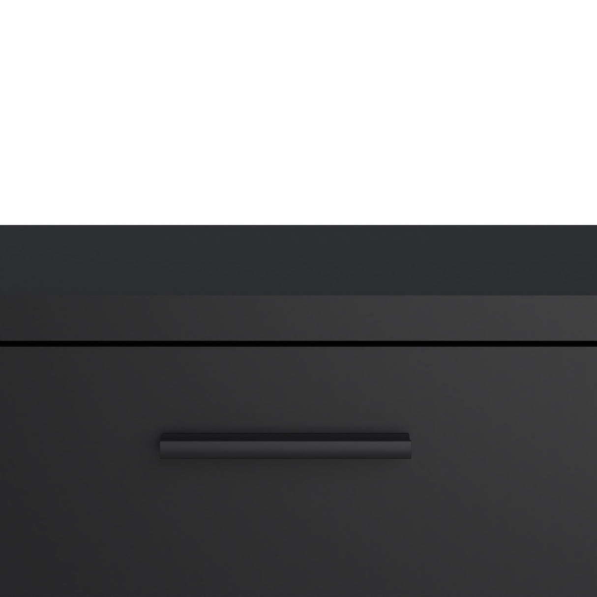 Media TV Unit with 2 Doors and 1 Drawer in Black (147cm)