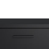 Media TV Unit with 2 Doors and 1 Drawer in Black (147cm)