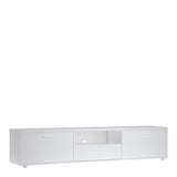 Media TV Unit with 2 Doors and 1 Drawer in White